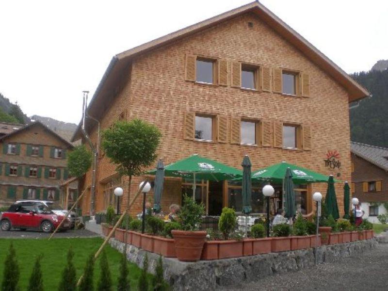 Tre Soli Appartements Restaurant Schoppernau Exterior photo