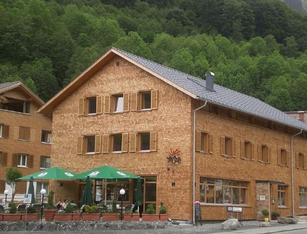 Tre Soli Appartements Restaurant Schoppernau Exterior photo